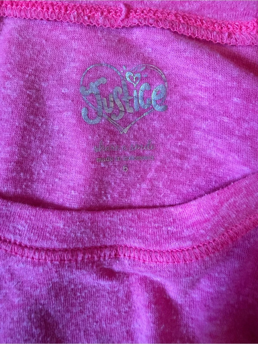 Girls' Pink Long-Sleeve Top with Shoulder Studs